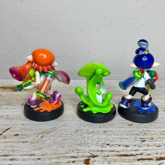 Nintendo Amiibo Splatoon Bundle Inkling Squid, Orange Girl, Blue Boy - Picture 2 of 4
